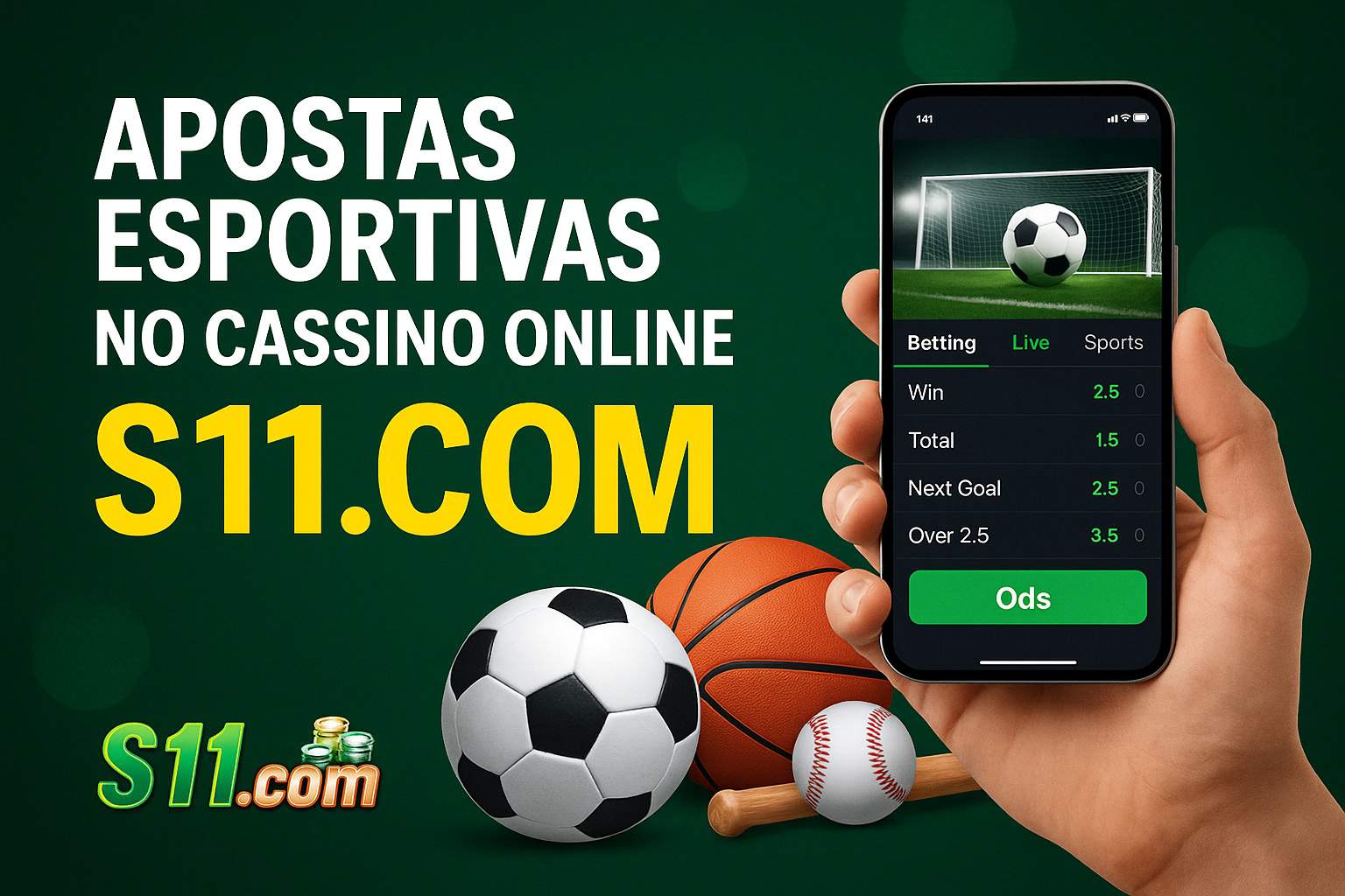 Apostas esportivas no cassino online S11.COM