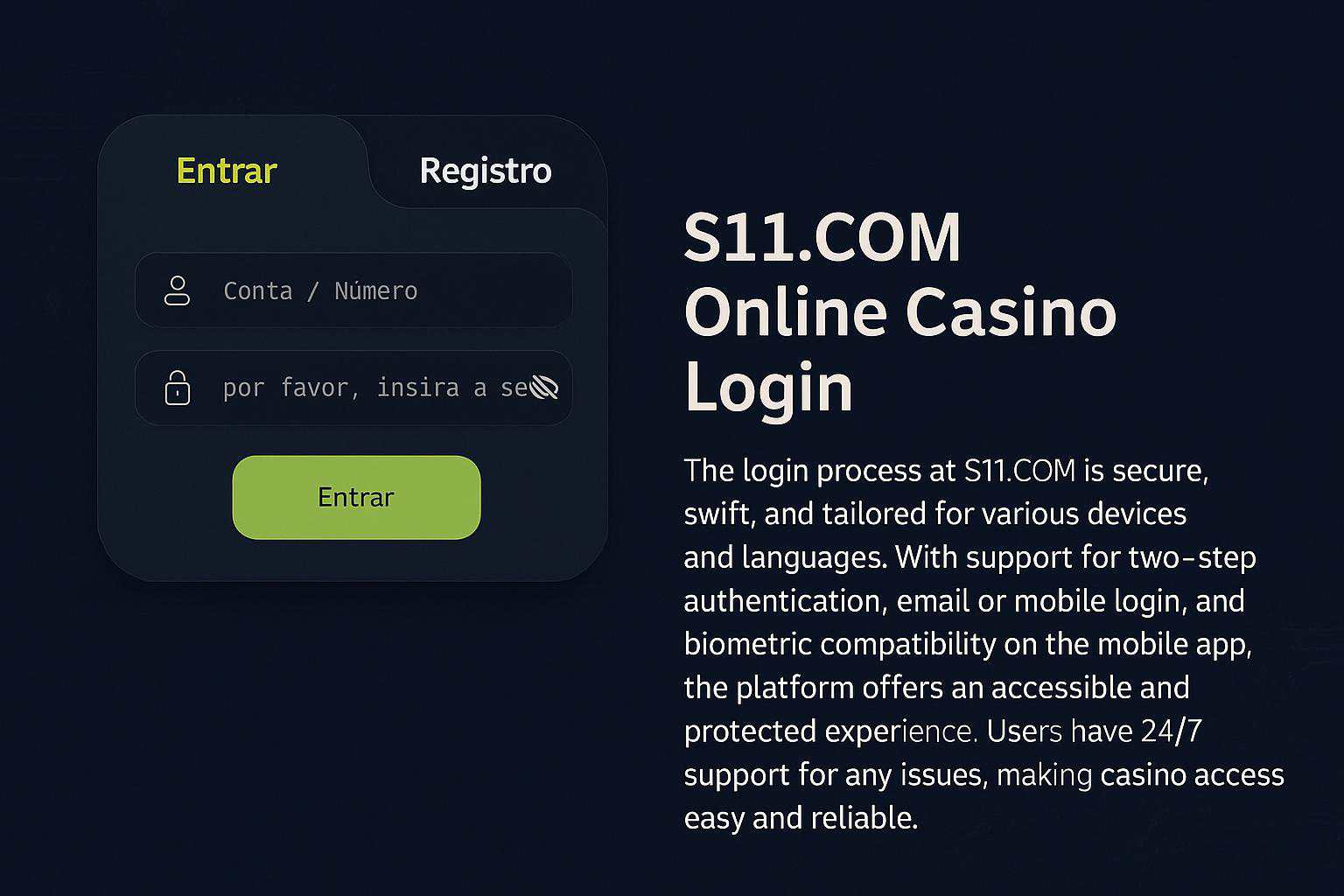 Não Perca tempo, o rRgistro na site S11.COM