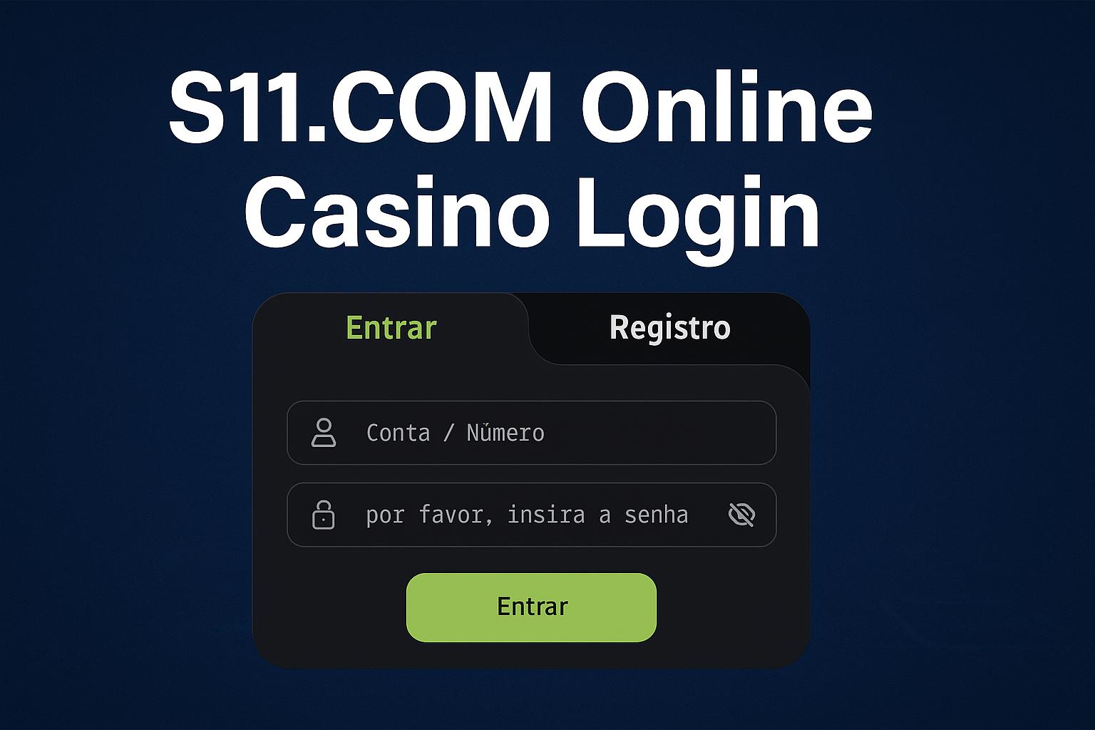 Criar uma nova Conta no plataforma S11.COM